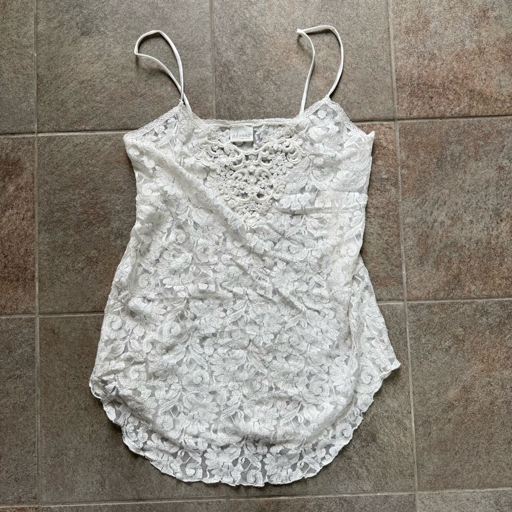 Adonna White Lace Dress/Slip